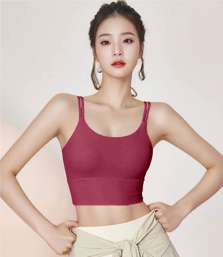 High Strength Sports Underwear Women'S Fitness Running Shockproof Anti-Sagging Yoga Suit One-Piece Double Shoulder Strap Beauty Back Bra - Image 1